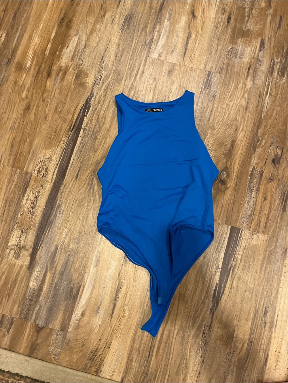 Zara Royal Blue High-Neck Bodysuit